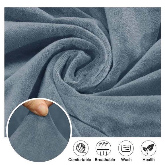 Blue chair covers 8 in total - Picture 3 of 4